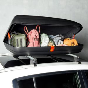 VonHaus 320L Car Roof Box – Hard Shell, Weather Resistant, Carbon Fibre Finish