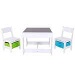 Baby Vivo Set Children's Activity Table with 2 Chairs Furniture Set Boys and Girls made of Wood - Max