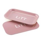 Litt Stash Metal Tray with Magnetic Lid- Smart Way to roll Safe in Storage Tray, Keep Your Accessories Hidden (Large Pink)