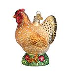 Old World Christmas Ornaments: Farm Animals Glass Blown Ornaments for Christmas Tree,Spring Chicken