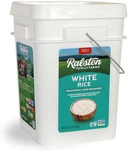 Ralston Family Farms Traditional White Rice 25 lb Bucket, American Grown, Non-GMO, Naturally Gluten Free