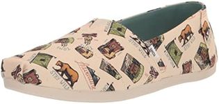 TOMS Women's Alpargata 3.0 Loafer Flat, Natural Camping Adventures Print, 8.5