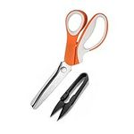 Pinking Shears & Thread Nipper by doto - Zig-zag Scissor for Fabric Leather & Paper - Pinking Dressmaking Sewing Scissors DT-046-UK-A