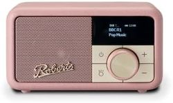 Roberts Radio Revival Petite Compact DAB+/FM Portable Radio with Bluetooth - Dusky Pink