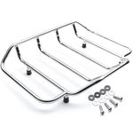 MoKitDora Touring Tour-Pak Luggage Rack Trunk Rail Top Compatible for Harley 1984-up Street Glide Electra Glide Road Glide King Ultra Limited, Chrome