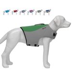 Dog Life Jacket, Sport Style Dog Float Coat with Excellent Buoyancy, Stylish Dog Swimming Safety Vest with Rescue Handle for Small Medium Large Dogs Green XXL