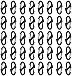 patscorai 80 Pieces of S Shaped Double Carabiner Keychain – (1.6 Inch) Dual Gate S Binder Carabiner – Ideal for Camping Traveling Fishing (Black)