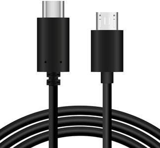 Musiin USB C to Micro USB Cable 3FT - Replacement Microphone Cord - Compatible with Shure MV7, MV5, MV51, MV88+ USB Microphone, MVi Digital Audio Interface - USB-C OTG to Micro USB Cable (Black)