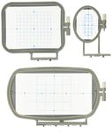 3-Piece Embroidery Hoop Set for Brother Embroidery Machines - SE400 PE500 LB6800 ---- SE270D SE350 SE400 PE-300S PE-400D PE500 HE-120 HE-240 LB-6770 LB-6800PRW 500D 900D 950D SB7050E