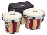 RockJam 100301 7" & 8" Bongo Drum Set with Padded Bag, Red