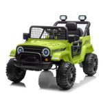CoolGrows Ride on Car, Electric Cars for Kids, 12V Electric Ride-on Toy with Remote Control, LED Lights, Music, Radio, 2 Speed Modes Smooth Start for 3-6 Years Old, Max Weight 25KG - Green
