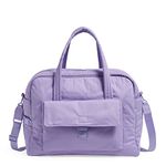 Vera Bradley Women's Utility Travel Bag, Lavender Petal-Recycled Cotton, One Size