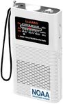 NOAA Weather Radio Portable AM FM Transistor Battery Operated by1500MAH Battery with Strong Flashlight Emergency SOS Alarm Ultra-Long Antenna Best Reception Hurricane Tools