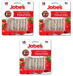 Jobe's Tomato Fertilizer Spikes, 6-18-6 Time Release Fertilizer for All Tomato Plants, 18 Spikes per Blister Package, 3-Pack, 54 Spikes Total