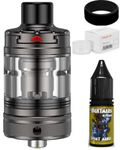 Aspire Nautilus 3 Tank GUNMETAL Works W Aspire Nautilus Coils + Extra Large Replacement Glass + Free NIGHTMARE Juice + Exclusive Band Nicotine Free