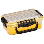 Plano Molding 146000 Medium Polycarbonate Waterproof Case, Clear/Yellow