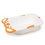 LuvLap Bubble Baby Bath tub with Soft Curved Edges, 6 m+, Ergonomic & Spacious, Durable Material (Orange)