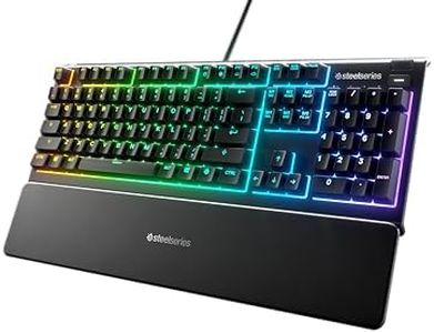 SteelSeries Apex 3 - Clavier de Gaming - Illumination RVB sur 10 Zones - Repose-Mains Magnétique Premium - Agencement Américain QWERTY