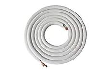 Insulated Copper Line Set for Mini Split Ductless A/C and Heat Pump (50 feet line set - 1/4" liquid & 3/8" suction, 3/8'' insulation)