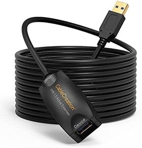 CableCreation Active USB 3.0 Extension Cable 16.4 FT, USB 3.0 Extender Male to Female Cord with Signal Booster Compatible with Oculus Quest 2, Rift Sensor, Steam VR, Gaming PC, 5M,2 Pack