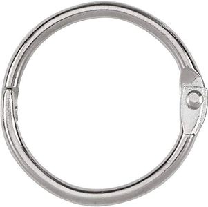 ACCO Loose Leaf Binder Rings, 1 Inch Capacity, Silver, 100 Rings/Box (72202)