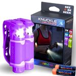Knuckle Lights Colors – Night Running Lights for Runners and Walkers. Bright Flood Beams Light Your Entire Path. Great Dog Walking Light, Running Flashlight and Lights for Walking at Night (Purple)