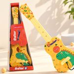 MiniExplorer Ukulele Guitar Toy for Kids, 57 cm 4 String Musical Instrument Toy for Toddlers & Boys Girls Age 3+, Early Educational Pretend Play Guitar - Dino