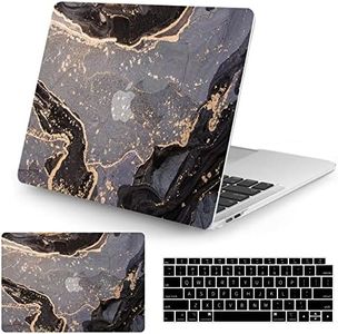 Vozehui Coque Compatible avec MacBook Pro 13 Pouces Laptop Case 2020 Release M1 A2338/A225/A2289 Touch ID, avec Motif en Marbre Coque Rigide en Plastique de Protection et Housse de Clavier