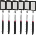 Inspection mirror telescoping with light Mirror practical addition to car repair, and anyone's toolbox Inspection Tool for Checking Vehicle, and Other Small Parts Extended (Inspection mirror-6PCS)