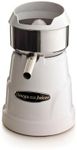 Omega C-10W Professional Citrus Juicer Features 3 Juice Cones for All Citrus Sizes 150 Rotations Per Minute Surgical Steel Bowl and Pulp Strainer with Non-Slip Feet, White