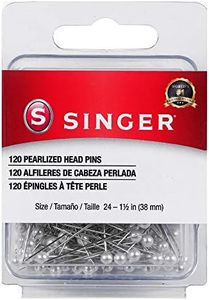 Singer Pearlized Ball Head Straight Pins, 120-Count