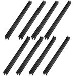 8 Pack PVC Hanging File Rails, 12 Inch for 1/2 Drawing Sides, Black File Cabinet Rails for Letter Size, File Storage Organizer for Home Office