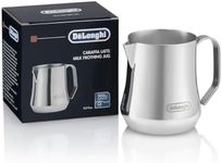 De'Longhi Milk Frothing Jug DLSC069, Milk Frother Jug for a Silky Milk, Ergonomic Handle, Capacity 500 ml, Stainless Steel