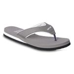DOCTOR ORTHO + COMFY Extra Soft Women's slippers Orthopedic Diabetic Light Weight Acupressure Slippers For Women's Flipflops (GREY WHITE, UK Footwear Size System, Adult, Women, Numeric, Medium, 8)