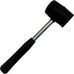 TIJAR® Rubber Mallet with Hard Wooden Handle, Strong Durable Mallet Hammer, Non Marking Mallet, Easy Grip (16oz Rubber Mallet)