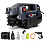 Eastman 1600W 130 Bar Induction High-Pressure Car Washer Water Pump with 6.5 L/Min Flow Portable for Car Washing Pump, Bike and Home Cleaning Purpose (EPW-1690)