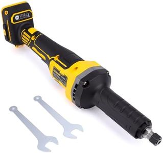 Cordless Die Grinders for Dewalt 20v MAX Battery, Up to 25000RPM Brushless Motor, 1/4" Collet for Polishing, Cutting, Rust Removal, Deburring, Weld Spot Trimming(Tool Only)