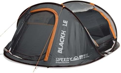 Explore Planet Earth Speedy Blackhole 4 Person Pop Up Tent with LED Lights