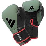 Adidas Boxing Gloves, Training, Sparring, Boxing Bag Workouts, For Men, Women, Kids, PU, Strap Provides Wrist Support, Hook, Punch, Combat 50, 8 10 12 14 16oz