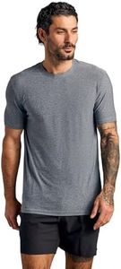 1 Pack, Men's Active Quick Dry Crew Neck T-Shirt, Heather Navy, Large