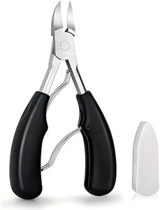 Beauté Secrets Toe Nail Clipper for Ingrown or Thick Toenails, Heavy Duty Toenail Trimmer Nail Clipper Pedicure Tool with Long Handle and Soft Grip for Seniors Black
