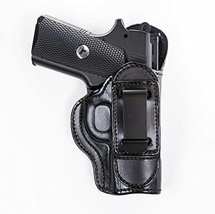 Maxx Carry Tuckable IWB Leather Holster Fits Kimber Ultra Carry II. Inside The Pants Holster for Tuck in Conceal Carry, Black, Right Hand Draw.