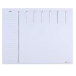 Quartet Glass Desktop Weekly Planner, 17" x 22", Whiteboard, Dry Erase Surface, White (GDP2217W)