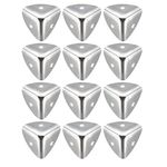 uxcell Metal Box Corner Protectors Edge Guard Protector 25 X 25 X 25mm Silver Tone 12pcs