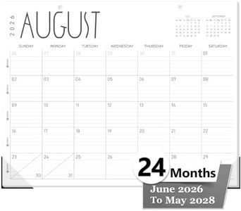 GuassLee Large Wall Calendar 2026-2028, 24-Month 22" x 17" Wall Calendar from Jun. 2026 to May. 2028, Large Desktop Hanging Monthly Planner with Thick Paper, Ruled Blocks for Home School Office