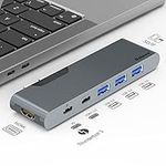 USB C Hub for MacBook,8 IN 2 Multiport AdapterUSB C Thunderbolt 3 Hub Compatible with MacBook Pro/Air 2022 2021/2020/2019/2018/2017/2016,Macbook M1 M2,with USB 3.0 Port,4K HDMI,SD/TF Card Reader,