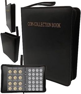 portamonete collezione,album per monete da collezione, album monete da collezione euro,20 pagine (360 scomparti 3cm-4cm) con zip