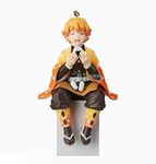 Trunkin | Demon Slayer Zenitsu Agatsuma Perching Sitting Eating Action Figure | Kimetsu no Yaiba PM Anime Figure Weeb Manga Collectible | Anime Figurine