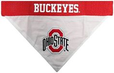 Pets First Collegiate Pet Accessories, Reversible Bandana, Ohio State Buckeyes, Small/Medium,Red/White