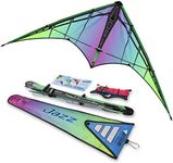 Jazz 2.0 Dual-line Sport Kite, Electric, Ready to Fly with Flying Lines, Wrist Straps, Winder, Instructions and Storage Bag